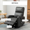 Riser Recliner Chairs for the Elderly, PU Leather Lift Chair with Remote, Grey