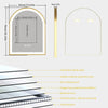 Large Gold Framed LED Bathroom Mirror Demister Vanity Mirror Shop Haircut Beauty