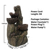 Garden Fountain Water Feature LED Lights Indoor Outdoor Polyresin Statues Decor