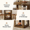 Square Dining Table for 4, 31.5-Inch Farmhouse Kitchen Table with Storage Shelf
