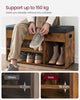 Shoe Bench with Cushion Storage Bench with Padded Seat Rustic Brown