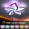 Modern Chandelier LED Lamp White Frame Ceiling Light Lamp With RGB Bwizccgjoaenk