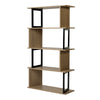 4 Tier Wood & Metal Floor Standing Bookcase Storage Display Rack Shelving Unit