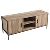 Modern Wooden Metal Frame TV Tele Stand Unit Cabinet With 2 Doors&Open Storage