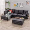 L-Shaped Corner Sofa, Sectional Couch with Built-in USB Port Chaise
