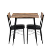 Dining Table and 2 Chairs with Padded 3PCS Bar Kitchen Breakfast Furniture Set