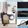 Rolling Laundry Basket Clothes Storage Laundry Hamper-Grey