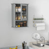 Bathroom Cabinet Wall-Mounted Cupboard Medicine Cabinet w/Adjustable Shelf Grey