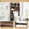 Over The Toilet Storage Cabinet Bathroom Organizer Toilet Rack-Coffee