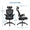 Home Office Chair Wheels Mesh Office Chair High Back Ergonomic Desk Chair Black