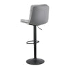 2pcs Bar Stools Faux Leather Padded Seat Stools Metal Base Barstools Grey/Brown
