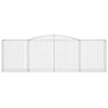 Arched Gabion Baskets 4 pcs 400x50x120/140 cm Galvanised Iron