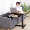 Gas-Lift Adjustable Overbed Table with Wheels Laptop Reading Workstation C Table