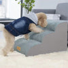 Dog Stairs Pet 3/4/5 Steps For Bed Sofa Cats Ladder Ramp With Removable Cover UK