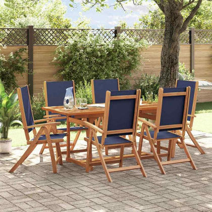7 Piece Garden Dining Set Solid Wood Acacia and W4H7
