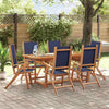 7 Piece Garden Dining Set Solid Wood Acacia and W4H7