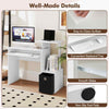 Modern Workstation Study Table Compact Home Office Desk-White