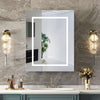 Illuminated Bathroom Mirror Cabinet With Demister LED Lights Wall Mounted