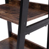 Book Shelves Wood & Metal Bookcase Standing Storage Rack For Living Room Bedroom