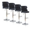 Set of 2/4/6 Velvet Bar Stools for Breakfast Kitchen Comtemporary Barstool Chair