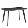 Dining Table Metal Legs Kichen Home Indoor Furniture Morden Brown Space Art New