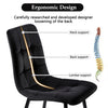 Set of 4 Dining Chairs with Backrest Metal Legs Living Room Kitchen Chairs Black