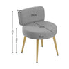 Occasional Linen Dressing Table Makeup Vanity Chair Cushiony Seat Kids Low Stool