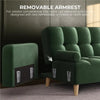 Royal Blue Velvet Convertible Sofa Bed 3 Seater Futon & 2 Bolster Pillows