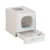 Large Self-Cleaning Hooded Cat Litter Box Enclosed Kitten Toilet Box Potty Tray