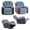 Electric Recliner Massage Heated Vibration Sofa Reclining Lounge Armchair Grey