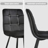 Set of 4 Dining Chairs High Back Velvet Kitchen Chair Modern Wood Legs Home