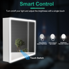 90x60cm Bathroom Mirror Cabinet Lighted Medicine Cabinet with Dimmable LED Light