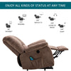 Armchair Electric Massage Power Lift Recliner Chair Single Sofa Brown Fabric