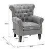 Leisure Single Sofa Armchair Modern Wing Back Chesterfield Button Accent Chair