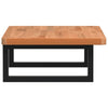 Basin Shelf Wall Mounted Steel and Solid Wood Beech