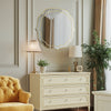 32”Large Round Wall Mirror Gorgeous Accent Vanity Mirror Side Hallway Sofa Scene
