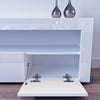 120cm Modern TV Unit Cabinet Stand White High Gloss with LED RGB Lights Drawers