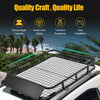 Car Roof Rack Basket Truck Cars Cargo Top Luggage Carrier w/ Wind Shield Fence