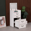 Modern Makeup Vanity Dressing Table with Stool Set Flip Top LED Mirror Storage
