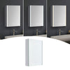 Fog-free Bathroom LED Makeup Shaver Mirror Cabinet with Dimmable 3-Colour Lights
