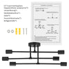 Modern Chandelier LED Lamp Black Frame Ceiling Light Living Room Pendant Lights