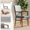 Set of 2 Mid-Century Modern Dining Chairs Upholstered with Solid Frame