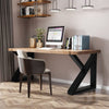 Set of 2 Industrial Table Parts Black Metal Table Legs Office Bench Worktop Desk