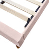 Upholstered Platform Bed 3ft Single Bed Frame with Headboard and wing Side Pink