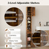 Narrow Storage Organizer 180 cm Tall Bathroom Cabinet w/ 3 Doors-