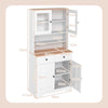 67" Tall Kitchen Storage Cabinet w/Pull-out Drawers-White