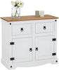 Corona Sideboard White 2 Door 2 Drawer Cupboard Mexican Solid Pine