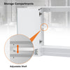 White Bathroom Cabinet Wall Mounted Mirrored LED Door Storage Cupboard w/ Shelf