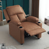 PU Leather Recliner Chairs with Cup Holders Push Back Reclining Sofa Living Room