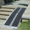 Folding Wheelchairs Ramp Alum Steps Medical Mobility Threshold w/NonSlip Coating